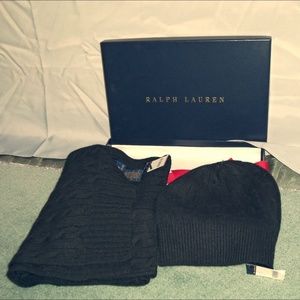 NWT Ralph Lauren Scarf and Hat Set
